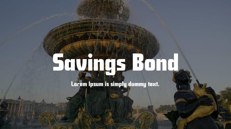 Savings Bond Font