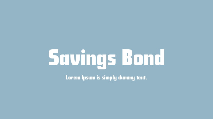 Savings Bond Font