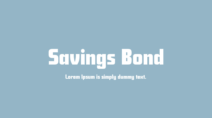 Savings Bond Font