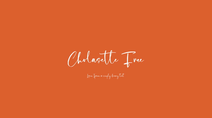 Cholasette Free Font