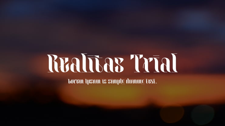 Realitas Trial Font