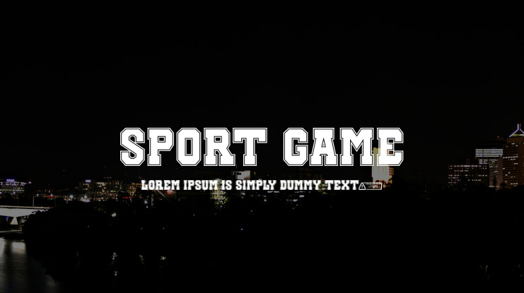 SPORT GAME Font