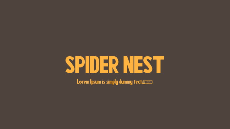 SPIDER NEST Font
