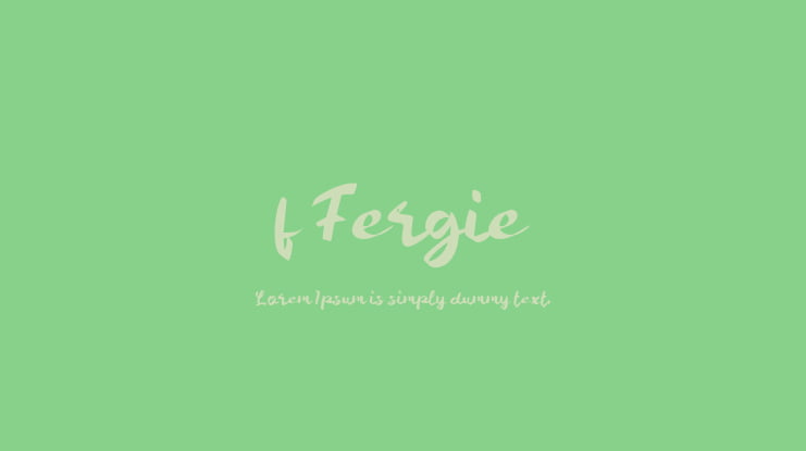 f Fergie Font