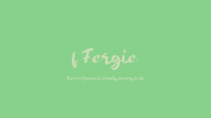 f Fergie Font