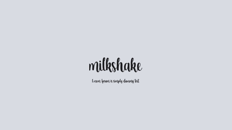 milkshake Font