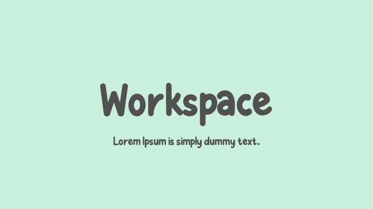 Workspace Font