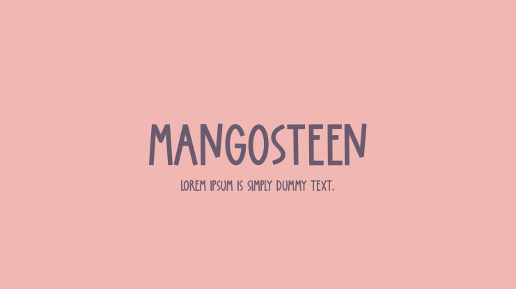 Mangosteen Font