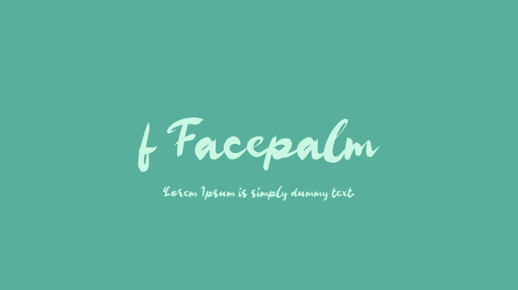 f Facepalm Font