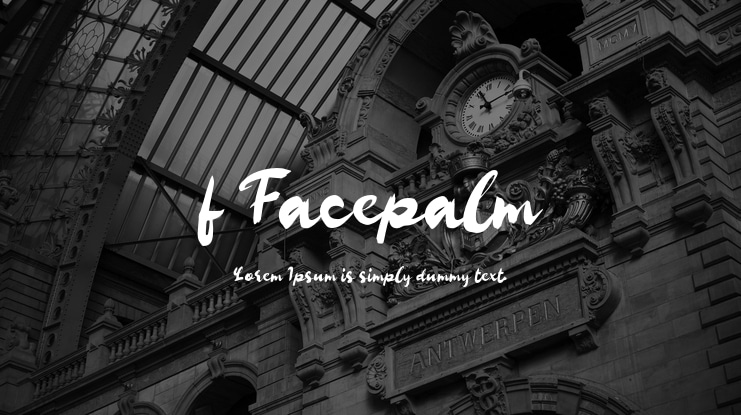 f Facepalm Font