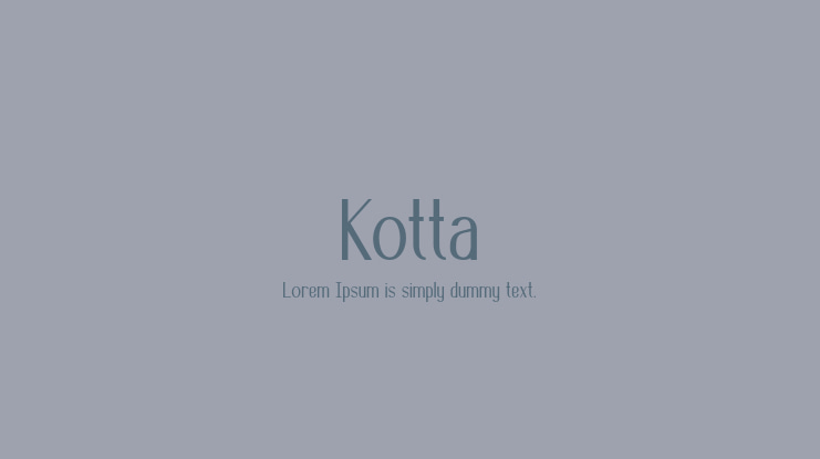 Kotta Font Family