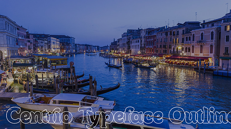 Centrio Typeface Outline Font Family