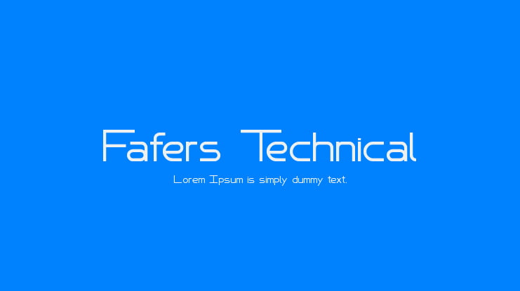Fafers Technical Font