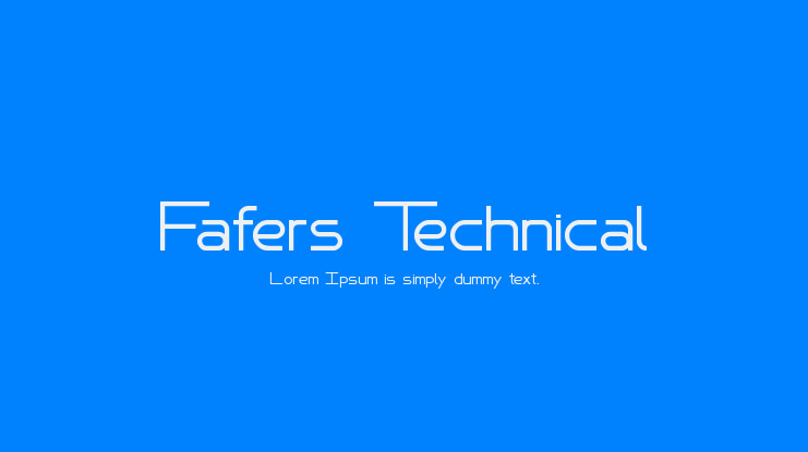 Fafers Technical Font