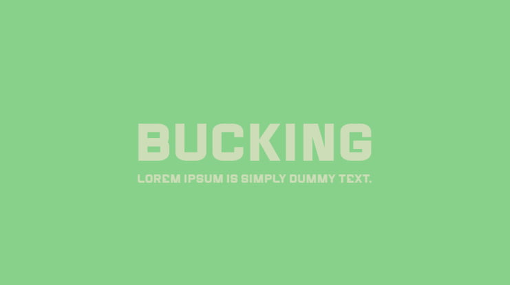 Bucking Font