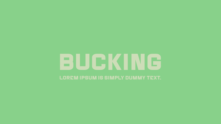 Bucking Font