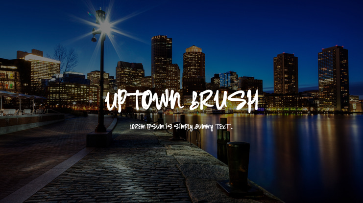 Up Town Brush Font