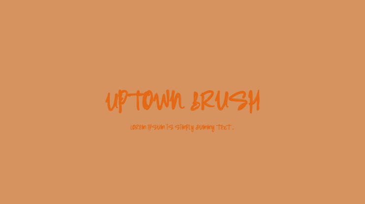 Up Town Brush Font
