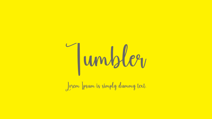 Tumbler Font