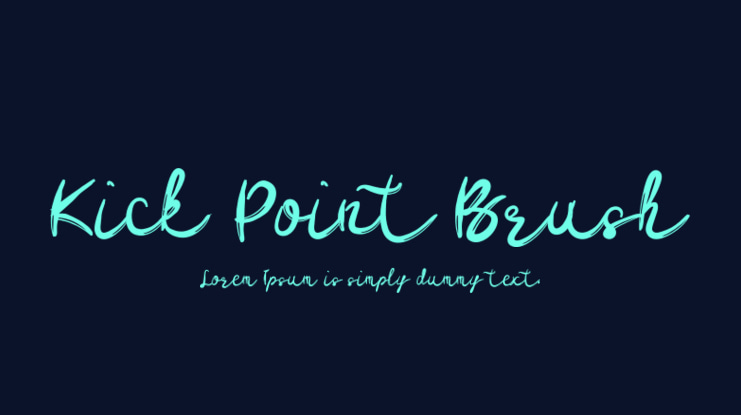 Kick Point Brush Font