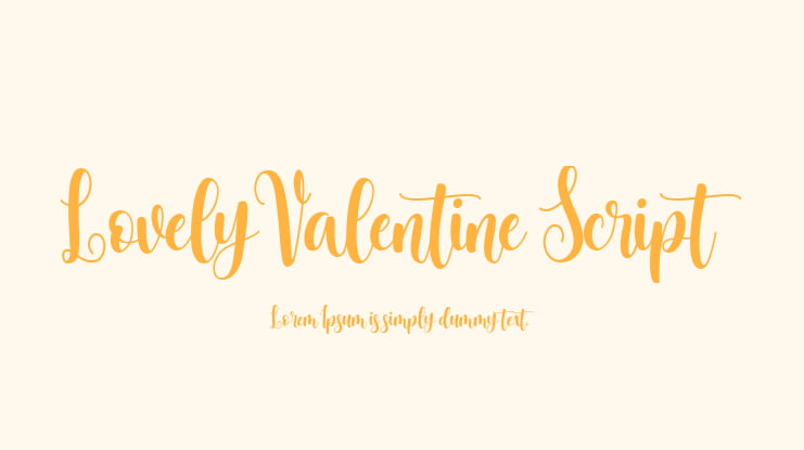 Lovely Valentine Script Font