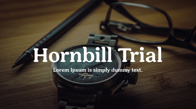 Hornbill Trial Font Family