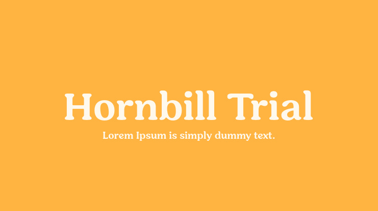 Hornbill Trial Font Family