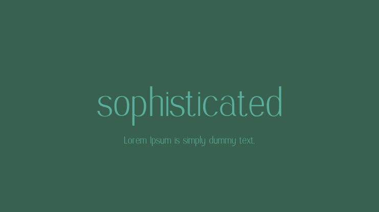 sophisticated Font