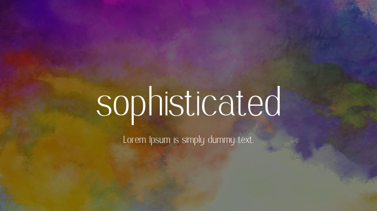 sophisticated Font