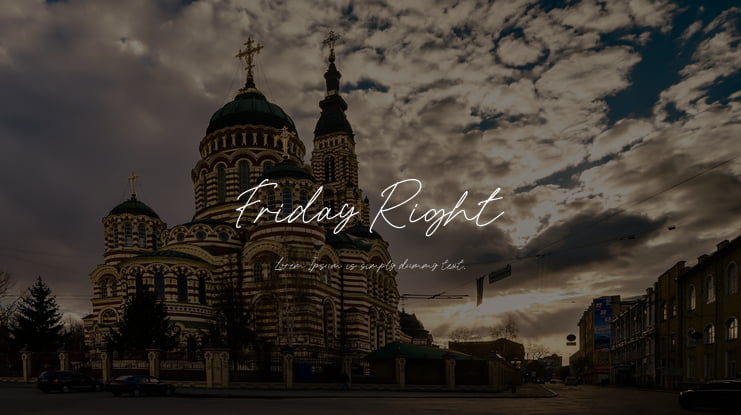 Friday Right Font