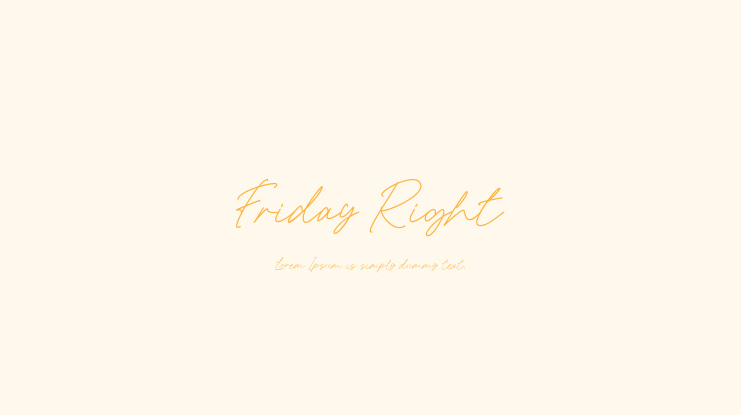 Friday Right Font