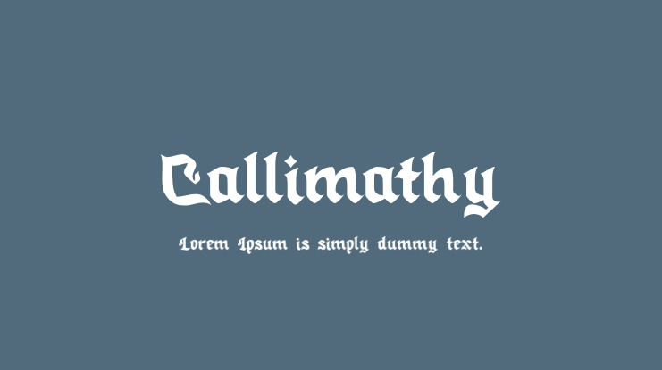 Callimathy Font