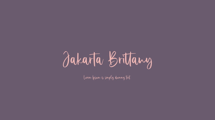 Jakarta Brittany Font