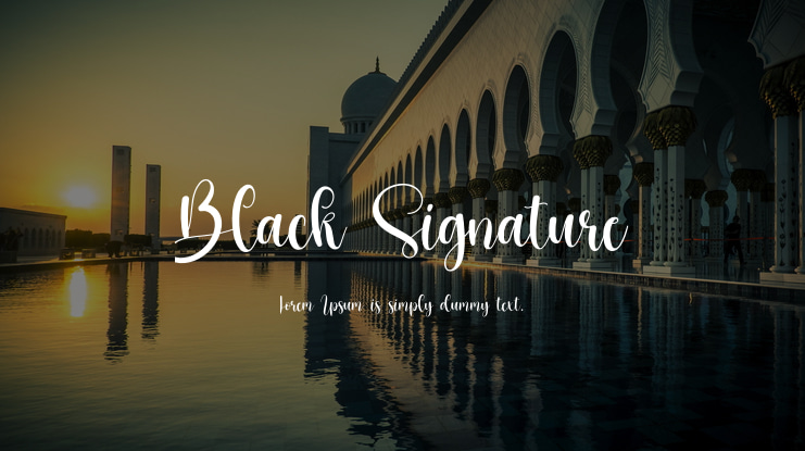 Black Signature Font