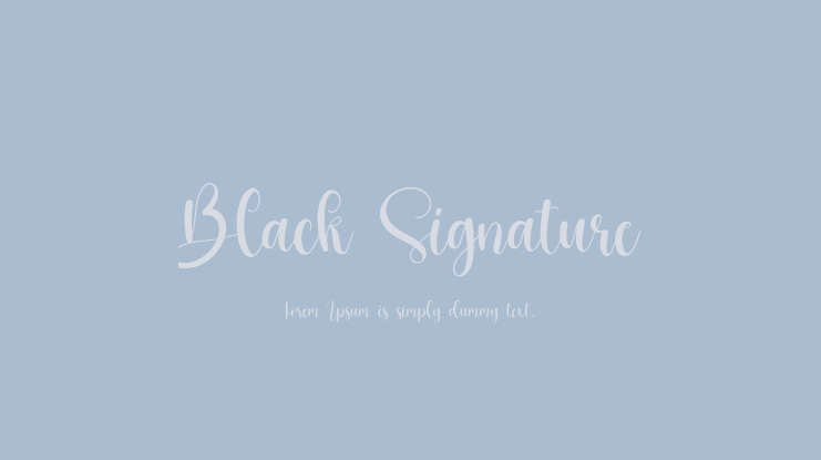 Black Signature Font