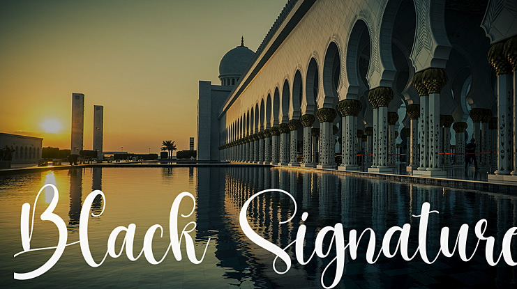 Black Signature Font