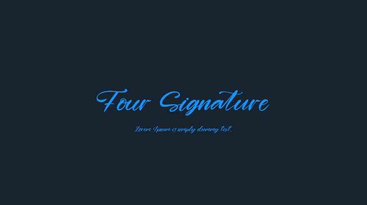 Four Signature Font