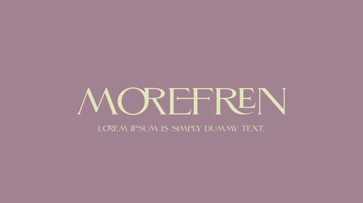 Morefren Font