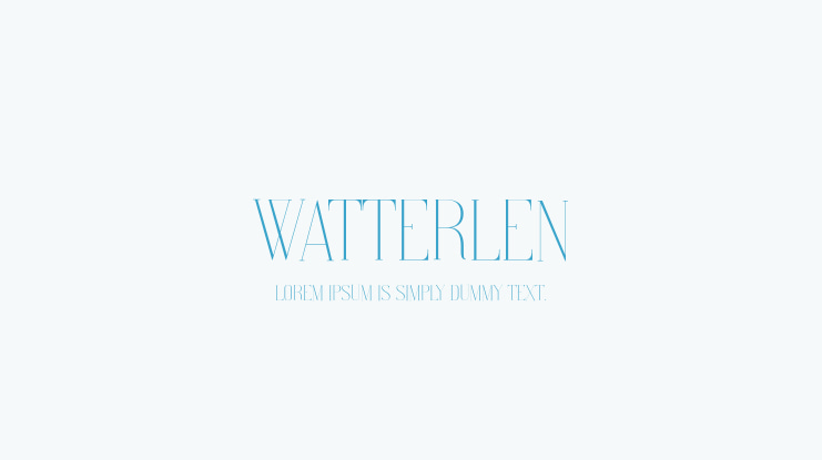 Watterlen Font