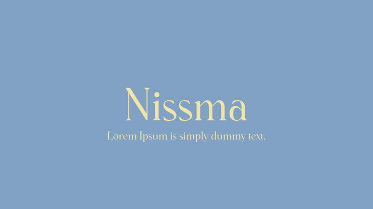 Nissma Font