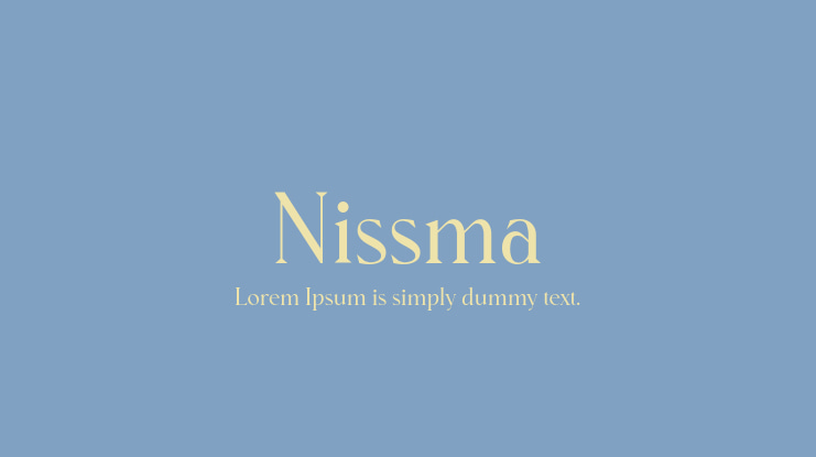 Nissma Font