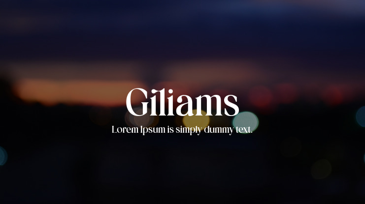 Giliams Font