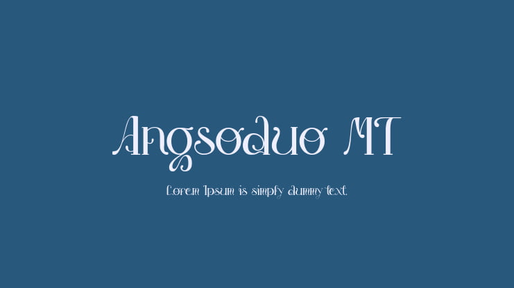 Angsoduo MT Font