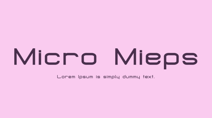 Micro Mieps Font Family