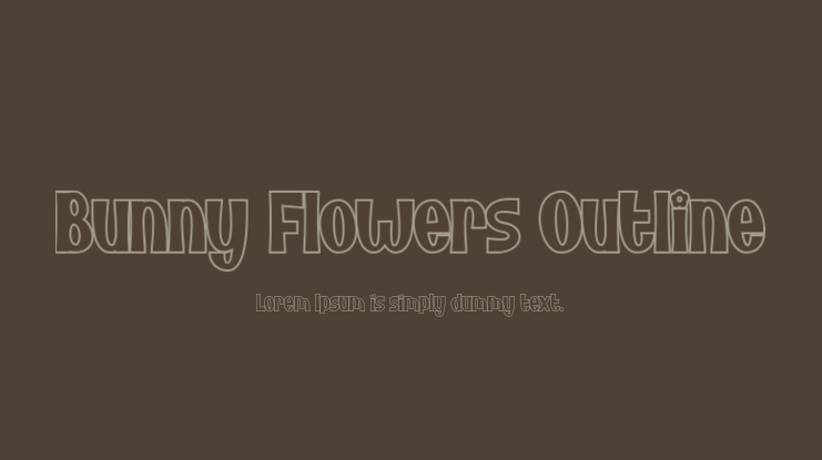 Bunny Flowers Outline Font Family