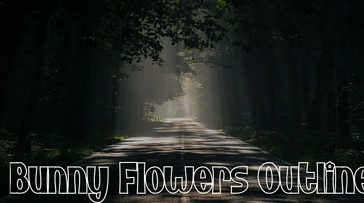 Bunny Flowers Outline Font Family