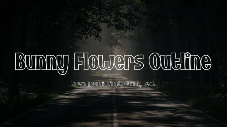 Bunny Flowers Outline Font Family