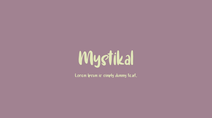 Mystikal Font