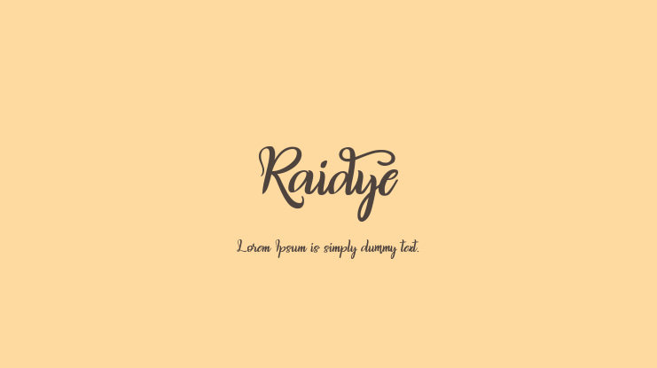Raidye Font