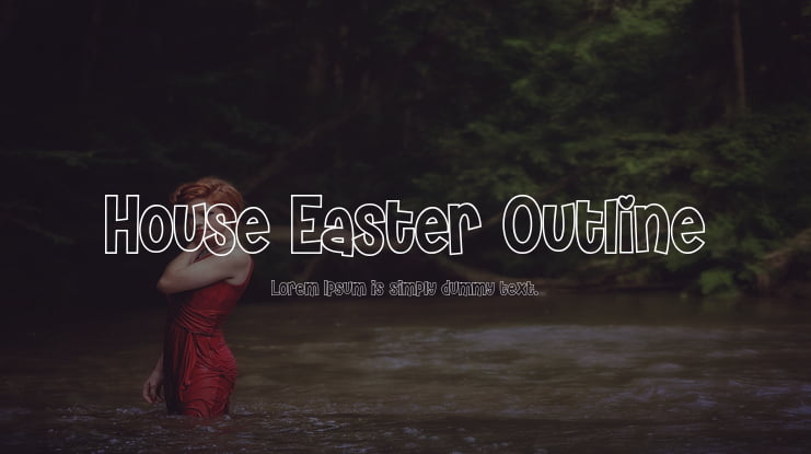 House Easter Outline Font Family